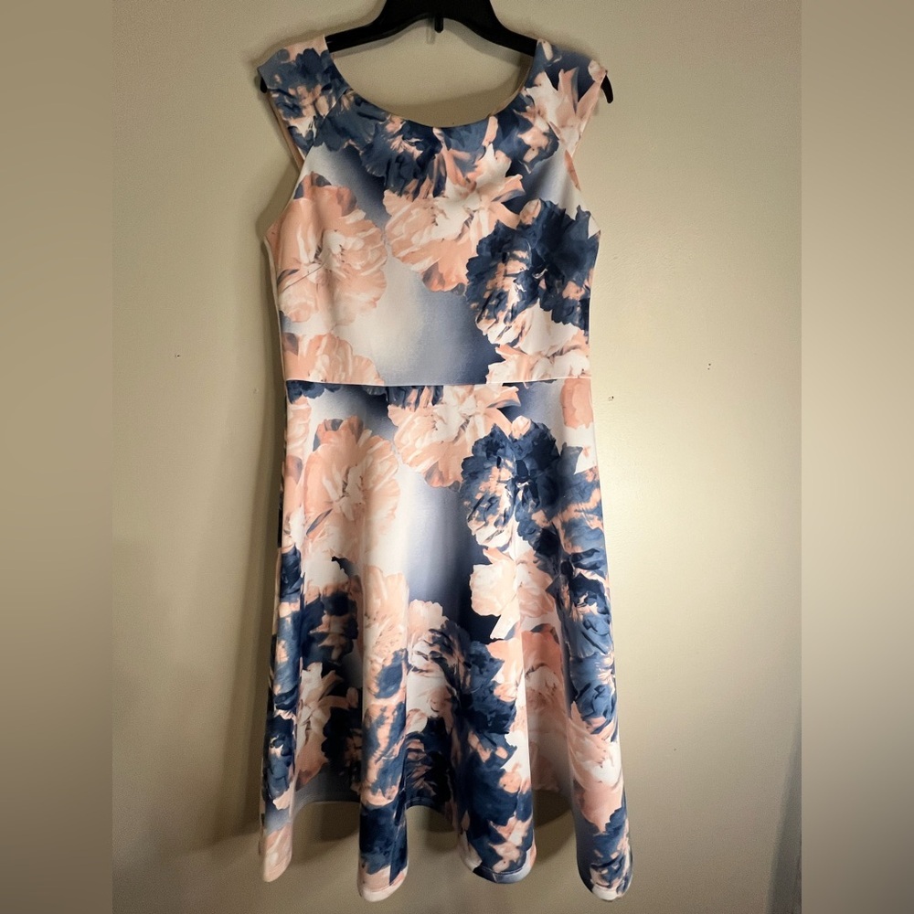Neiman Marcus floral midi dress size 10